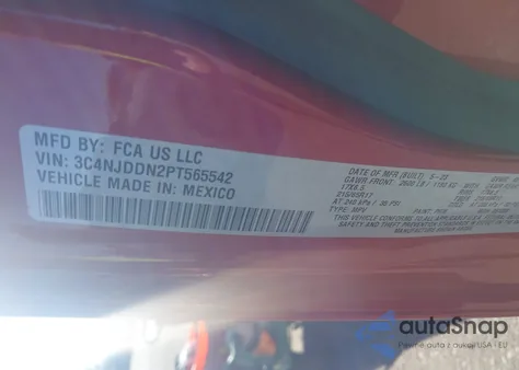 2023 Jeep Compass Trailhawk 4X4 from USA, damaged, VIN 3C4NJDDN2PT565542